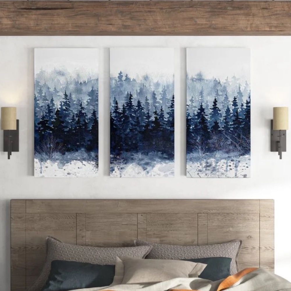 Indigo Forest 3pc Wall Art